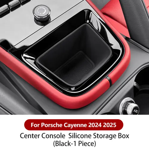 For Porsche Cayenne 2024 2025 2026 Silicone Car Wireless Charging Pads Center Console Organizer Cup Holder Insert Accessories - Image 7