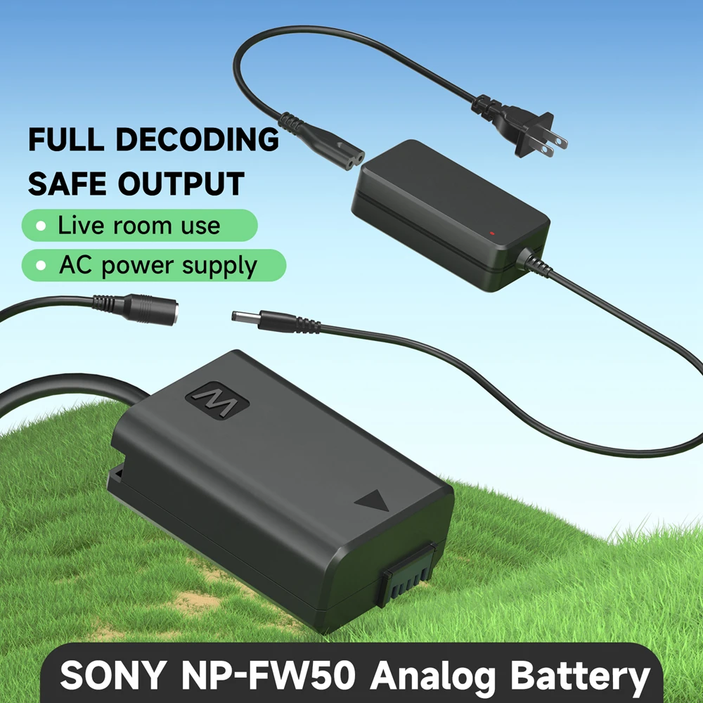 Np-Fw50 Npfw50 דמומי Battery Np Fw50 Dc Coupler Usb Type-C/Ac Power Adapter Kit For Sony Alpha A6500 A7Rii Nex-3 Nex-5 Ilce-Qx1 Ilce-6000
