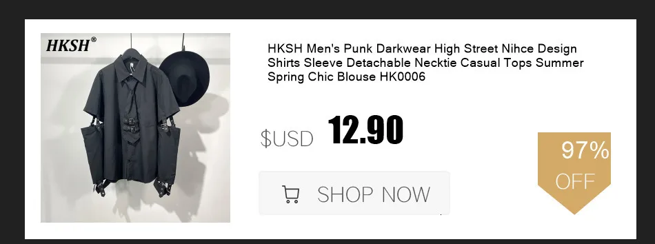 HKSH Autumn New Man Tide Dark RO Style Shark Shape Eyelet Zipper Hooded Long Sleeve Sweatshirt Chic Ins Hoodie Women Ins HK12791