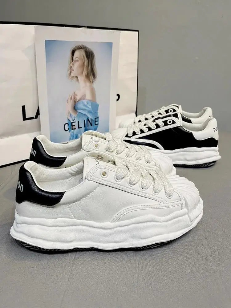 Shell head height increasing niche canvas shoes, board shoes, casual sports shoes