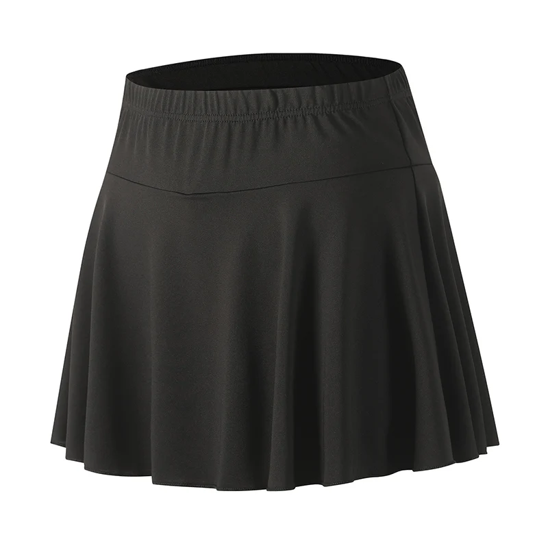 1-teiliges Set aus kurzem Rock für Damen, einfarbig, Yoga-Hosenrock, Faltenrock, sportlich und lässig, vielseitig, bequem und trendig – Detail 9