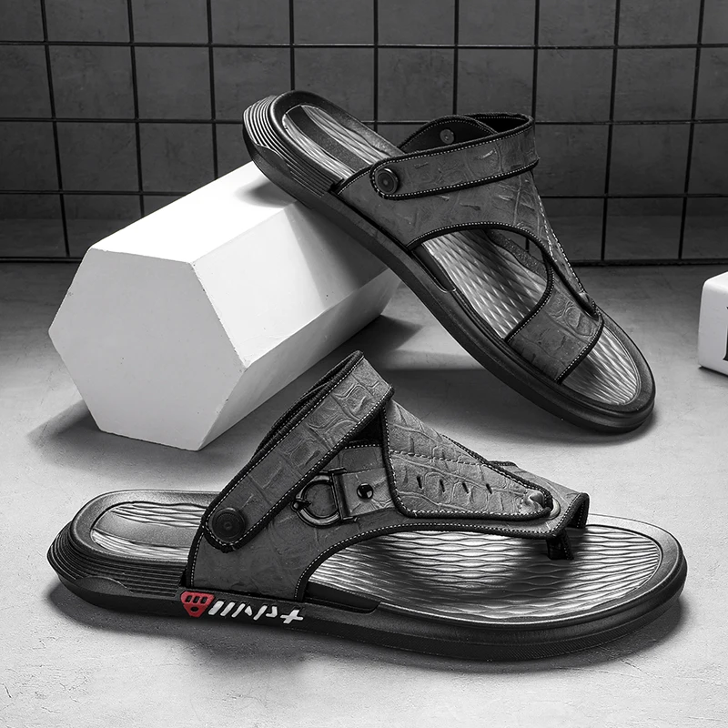 Flip flops sandals men's summer leisure breathable non slip outdoor