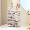 Acrylic Clear Dustproof Makeup Storage Organizer Drawers Large Skin Care Cosmetic Display Cases 5