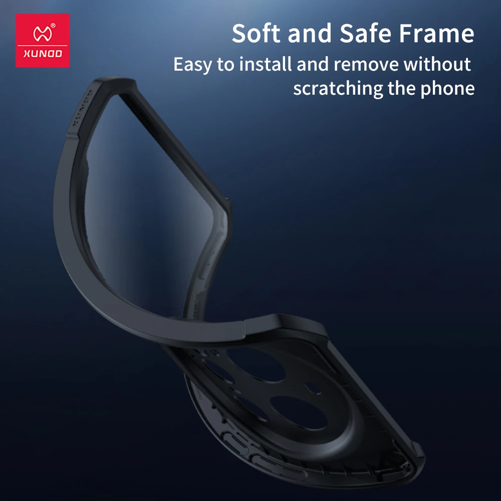 Xundd Airbag Shockproof Transparent Phone Case with Camera Protection, Acrylic+TPU Hybrid Shell