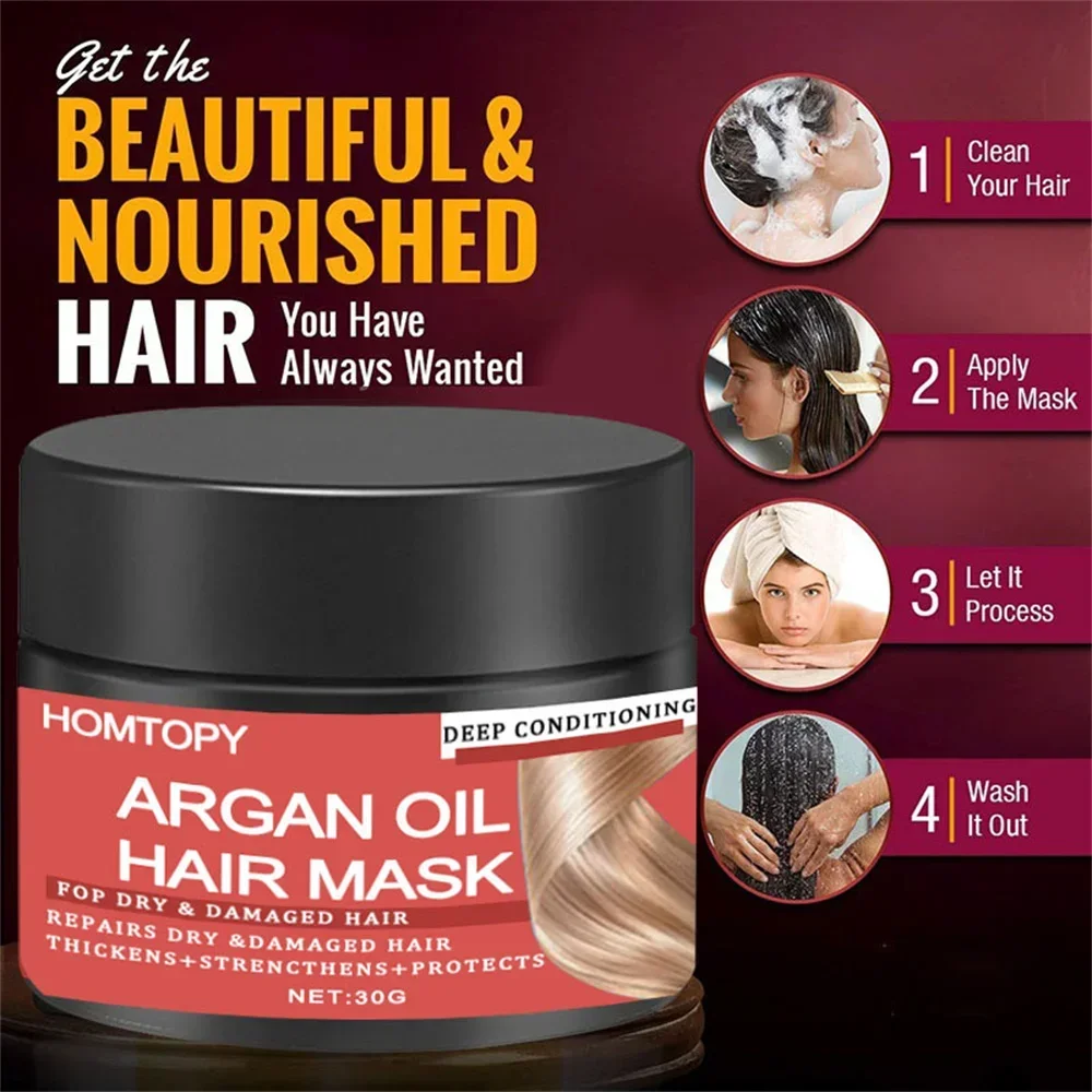 Magical Keratin Hair Mask Fast Repair Damaged Frizzy Soft Shiny Deep Moisturizing for Permanent Straightening Straight Hair Care