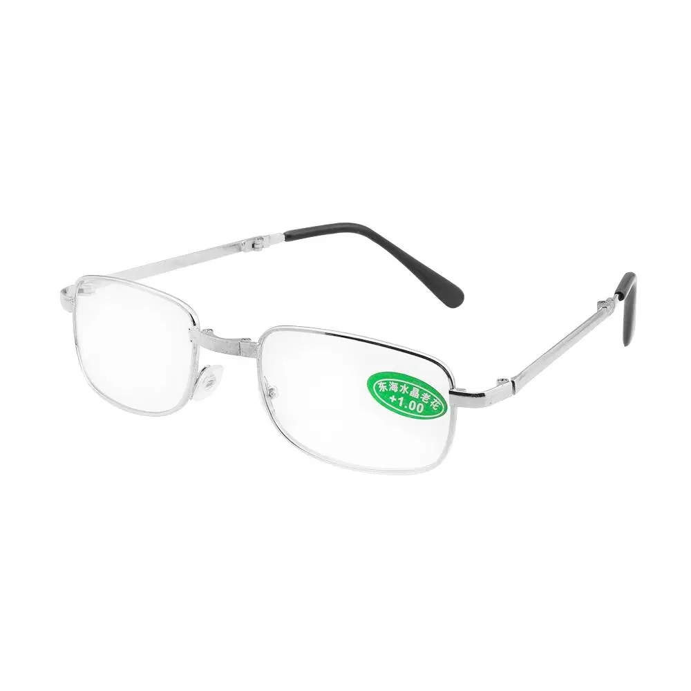 Reading Glasses Portable Folding Reading Glasses High Definition Metal Presbyopic Eyeglasses Ultralight Prescription Eyewear Women Men with Case