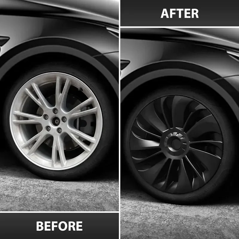 4PCS Hub Cap for Tesla Model Y 19 Inch Performance Replacement Wheel Cap Automobile Hubcap Full Rim Cover Accessories 2018 -,wheel hub covers,wheel hub caps