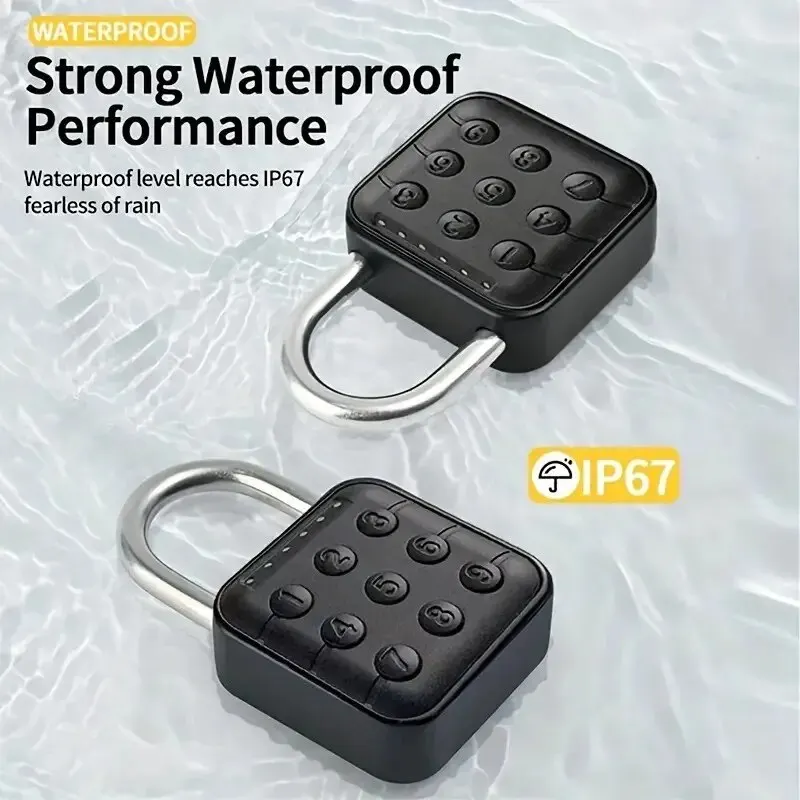 Tuya Lock Smart Biometric Fingerprint Lock Tuya Door Electronic Keyless Quick Unlock Digit Code Padlock IP67 Waterproof fingerprint padlock