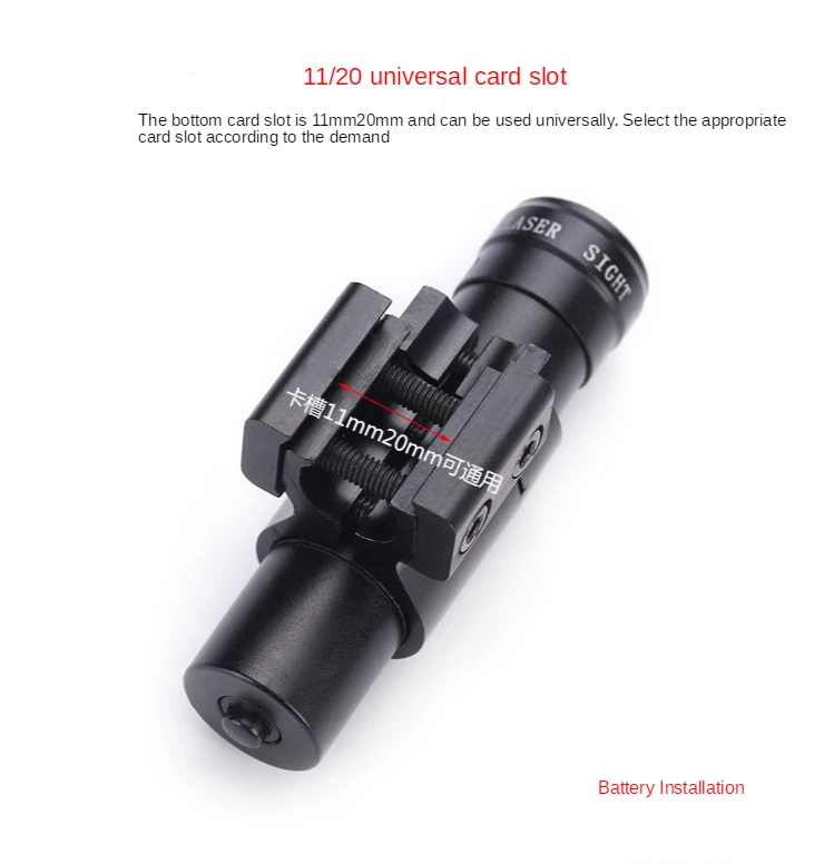 Rifle Sight Green Laser Rechargeable Pistol Picatinny Rail Red Dot Scope