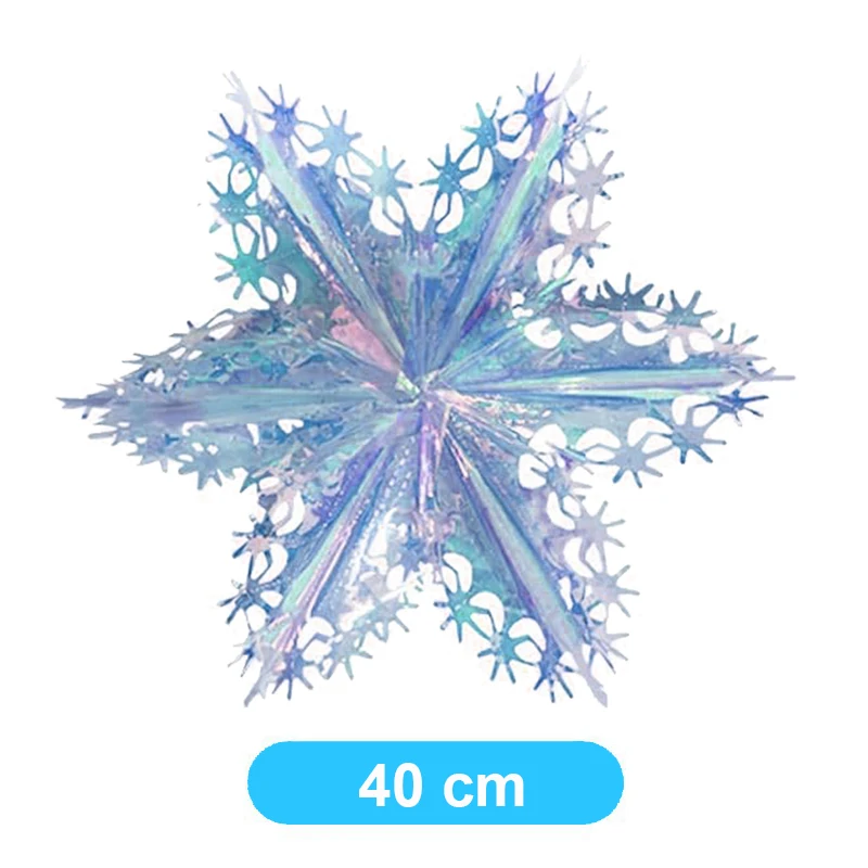 Iridescent Honeycomb Ball & Snowflake Garland Christmas Ornaments