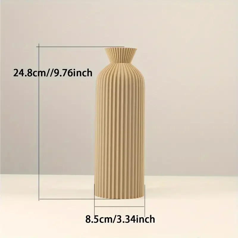 Elegant Black Plastic Vase - Boho Chic Decorative Centerpiece for Home, Office, and Living Room 4