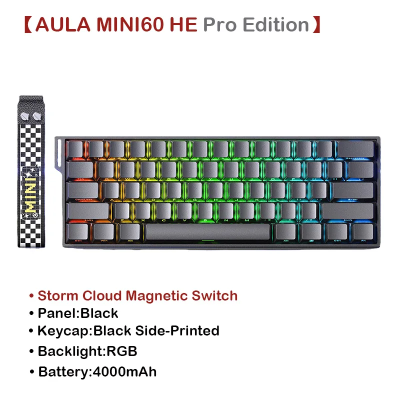 ตัวเลือกสินค้า คีย์บอร์ดเกมมิ่ง Mini60 ทนทาน แม่นยำ 3 โหมดเชื่อมต่อ