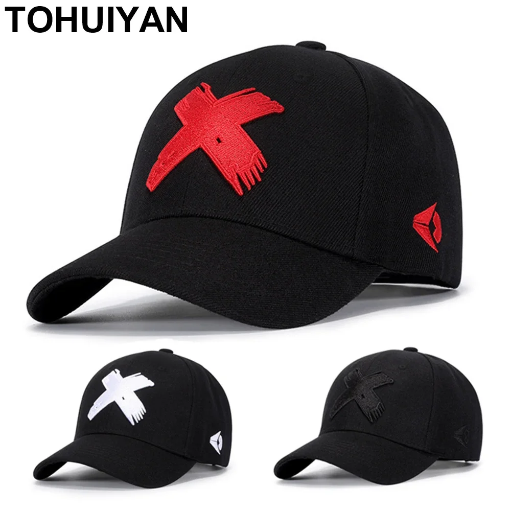 

TOHUIYAN Big X Embroidery Baseball Cap Men Fashion Design Bone Snapback Hat Women Adjustable Sun Caps Summer Fall Casquette Hats