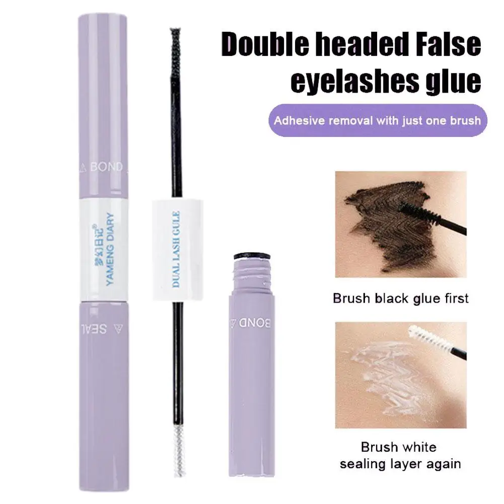 

5ml Bought Double Head Eye Black Mascara Glue Waterproof Eye Women Proof Sweat Multifunctional Cosmetics E6B4