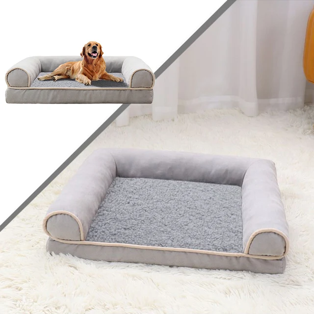 Winter Pet Dog Bed Sofa Deep Sleep Memory Foam Dog Bed Small Medium Large Square Thickened Warm Mat Kennel Dog Products 5