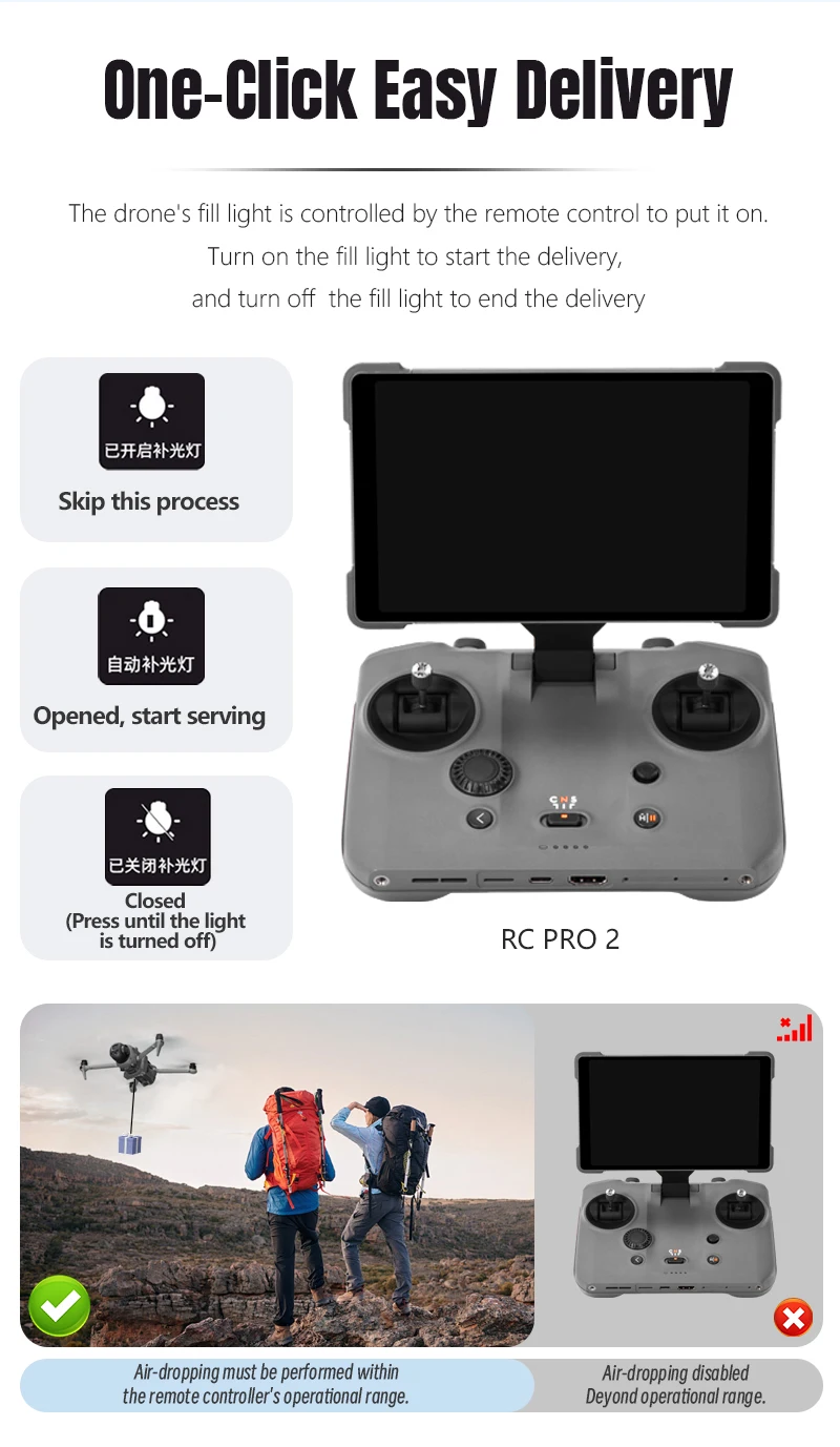 Système de largage aérien 12KM pour DJI Mavic 4 Pro