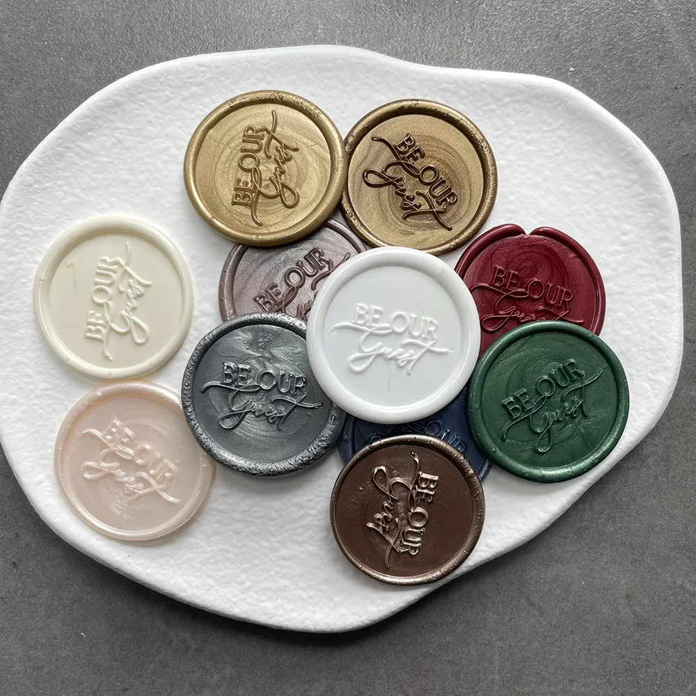 Finished wax seals self-adhesive Be my guest patterns For invitation cards envelope and gifts