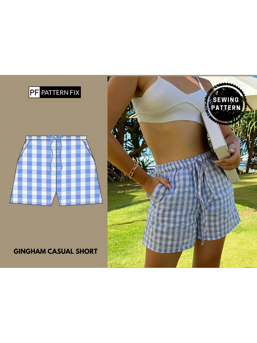 

Womens Plaid Shorts Casual Elastic Waist Lounge Bottom Baggy Pajama Shorts Boxers Sleepwear