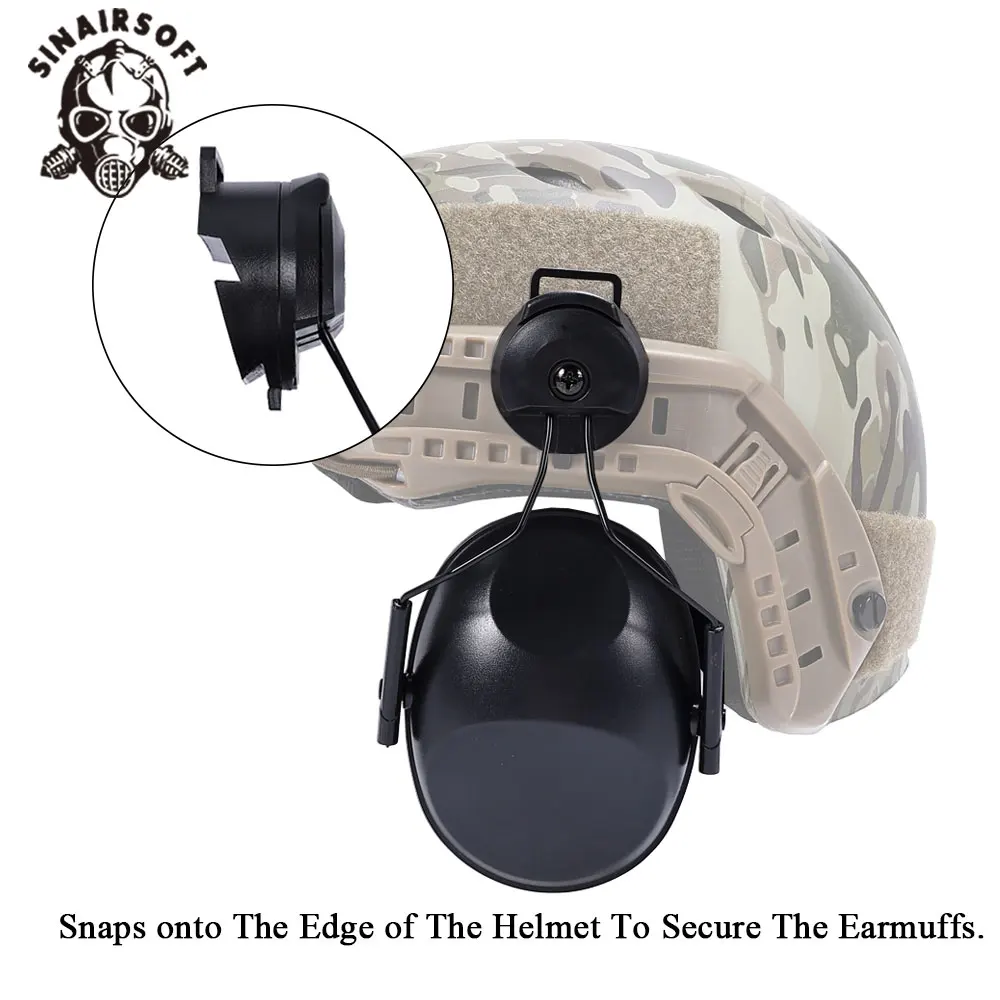Electronic Earmuffs Tactical Helmet Mounted Ear Anti-Noise Plugs Hearing Protection Soundproof Defenders Hunting Accessories