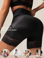 1 pièce Culotte gainante sans couture taille haute, effet amincissant et de contrôle du ventre, gaine sculptante 3