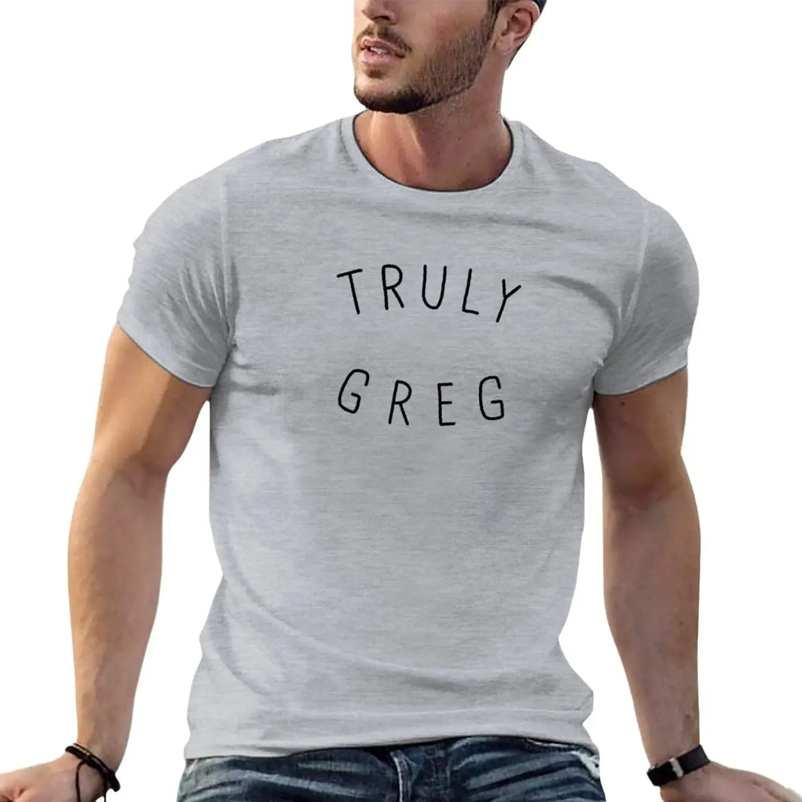 Truly Greg T-Shirt summer top anime clothes aesthetic clothes oversized t shirts for men