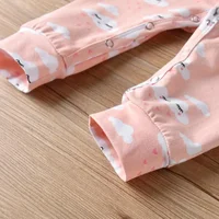 Spring Autumn New Toddler Baby Girl Snap Romper Clothes Cotton infants Girl Long Sleeve Jumpsuit with Headband Newborn Clothing 5