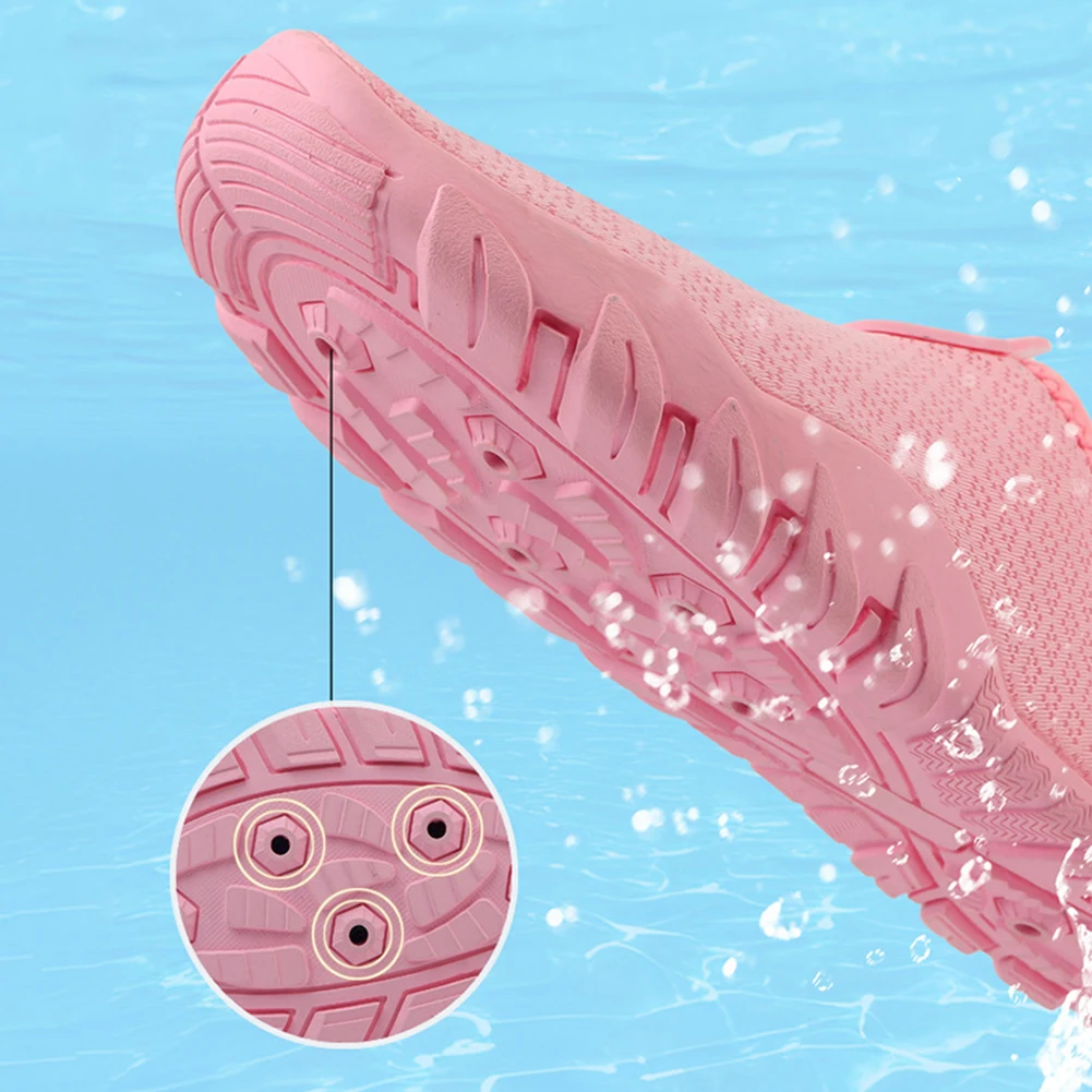 남녀공용 수영 워터 슈즈, 맨발 비치 슈즈, 통기성 스포츠 신발, 빠른 건조, 강 바다 아쿠아 스니커즈, 비치 운동화