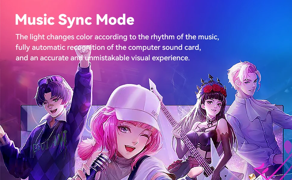 Description Picture 4 of itemImmersion RGB LED Computer Backlight Sync with Monitor, USB 5V Rhythm Pickup Light Strip for Gaming Decoration, Christmas Gifts