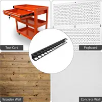 Wall-mounted 14-hole Hardware Tool Storage Rack Hammer/pliers/screwdriver Manual Tools Integrated Storage Base Stand 2