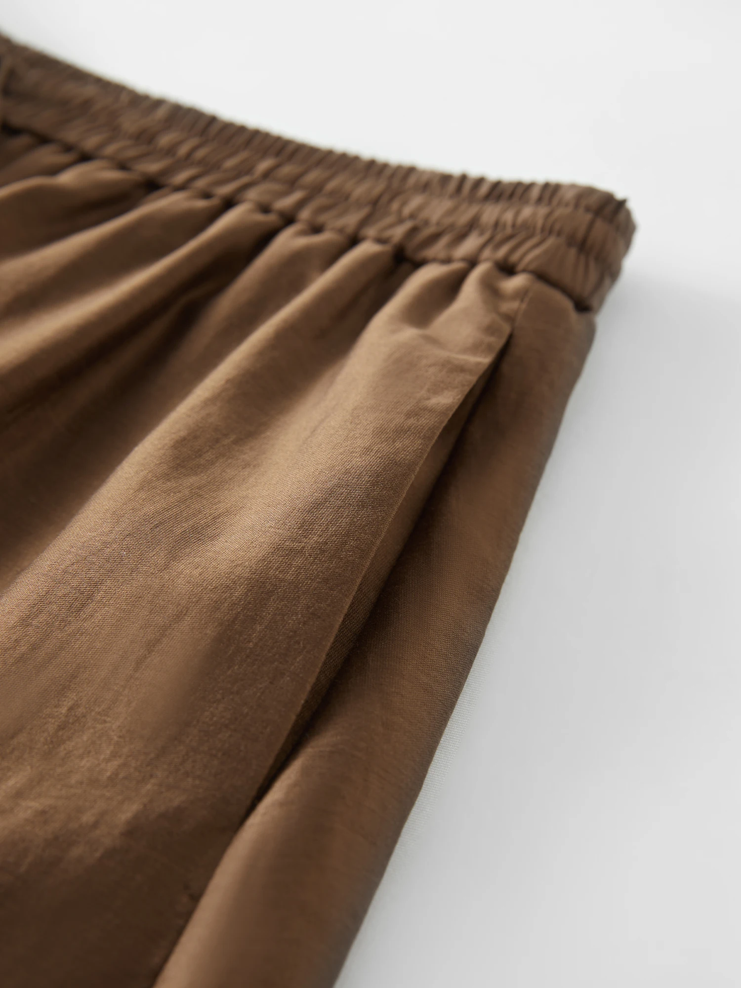 FSLE Lyocell Double-Layer Elastic Waist Women's Casual Shorts Summer 2025 New Arrival Commute Pants 25FS12542