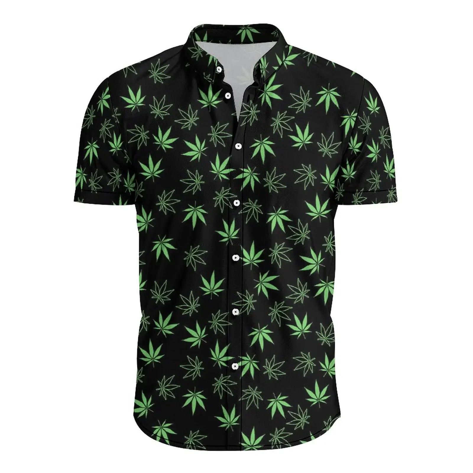 

Green Weed Leaf 3D Shirt Hawaii Shirt Men Summer Short Sleeve Shirt Men Shirts 2023 Oversized 5XL Shirt Streetwear Loose Tees