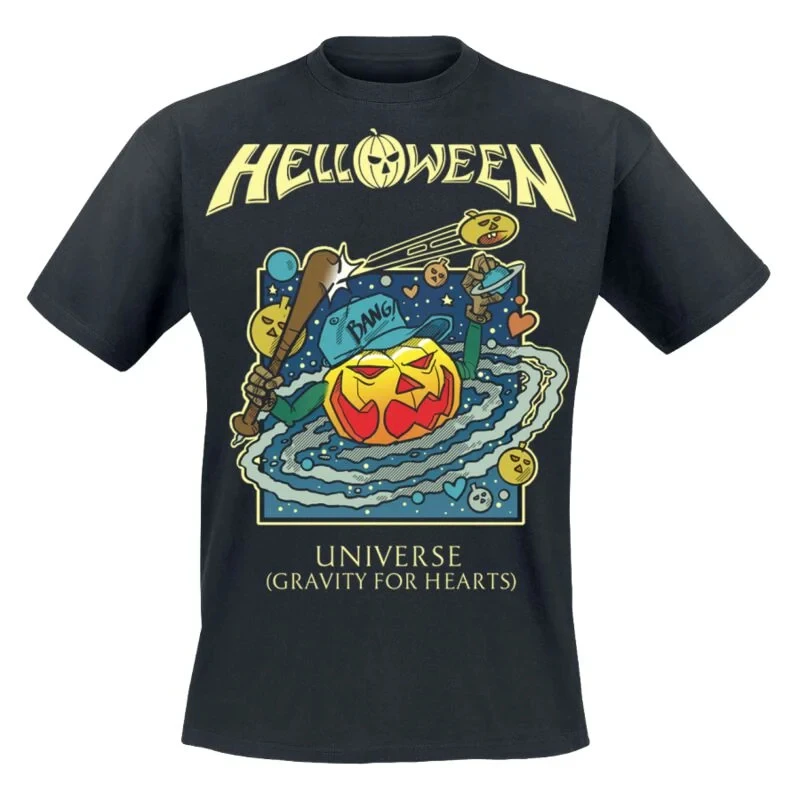 Fit Helloween Grafik-Baumwoll-T-Shirt, Unisex, Sommer, kurzärmelig, modisches Marken-T-Shirt, luxuriöses, lässiges Vintage-T-Shirt