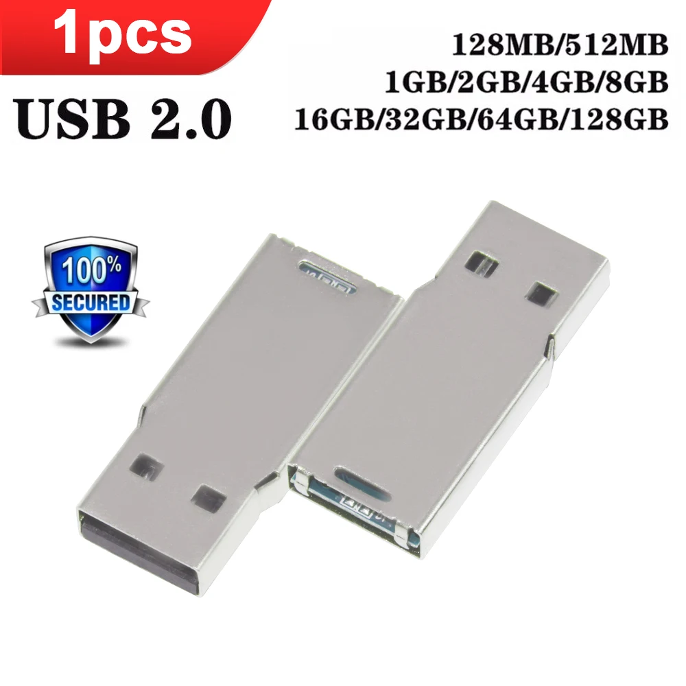 50/100개 도매 USB 2.0 반제품 칩 128MB 512MB 플래시 드라이브 1GB 2GB 4GB 펜 드라이브 8GB 16GB 32GB 64GB 메모리 플래시 디스크