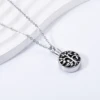 Custom Engraving Round Life Tree Stainless Steel Peaceful Tree Urn Pendant Necklace Memorial Ash Keepsake Cremation Jewelry 2