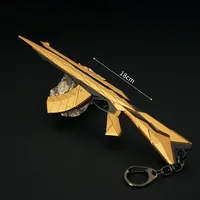 Valorant Weapon Vandal Araxys Golden 18cm Metal Weapon Model Keychain Game Peripheral Machine Gun Display Gifts Toys for Boys 1