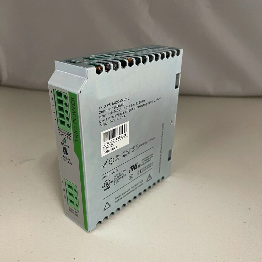 High Quality 2866268 TRIO-PS/1AC/24DC/2.5 TRIO POWER 24VDC/2.5A For Phoenix Switching Power Supply Fast Ship 8 High Quality 2866268 TRIO-PS/1AC/24DC/2.5 TRIO POWER 24VDC/2.5A For Phoenix Switching Power Supply Fast Ship - Image 6