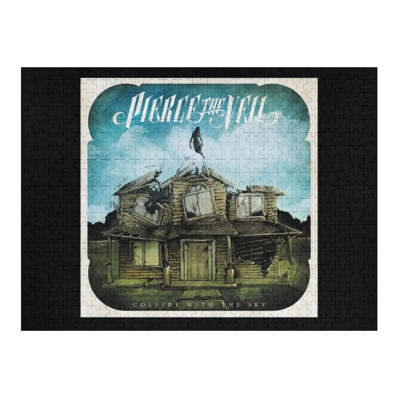 Pierce the Veil collide with the sky Jigsaw Puzzle Iq Wooden Adults Puzzle mmq m07 pencil edge wedding veil with comb 3 tiers off white colored face cover bridal veil white bride accessories