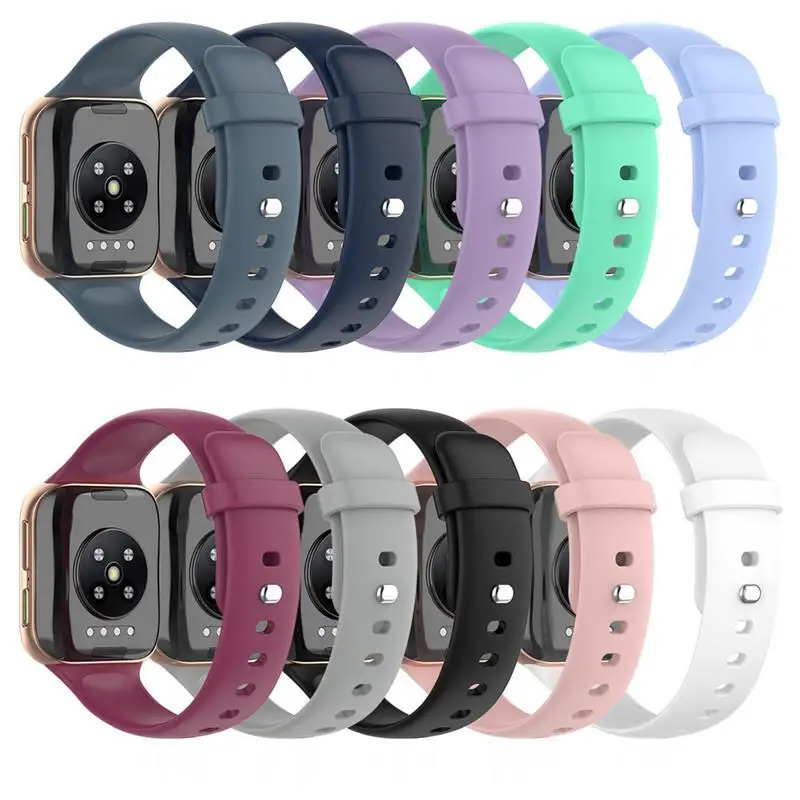 실리콘 스트랩 Oppo 41MM 46MM 스마트 워치 교체 공식 스포츠 팔찌 Oppo 시계 1 밴드 손목 스트랩