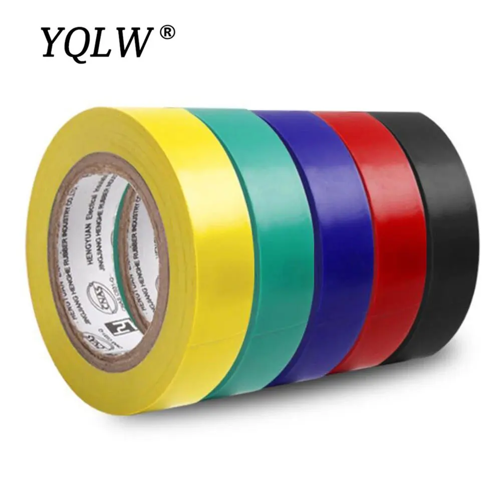 10 Meters Strong Electrical Tape Color Wear-resistant Lead-free Electrical Insulation Electrical Tape PVC Fame Retardant