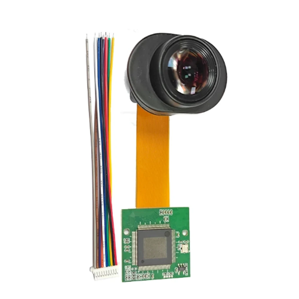 Gros plan sur module d'imagerie thermique EVF HDMI 0.4" avec connectique et optique