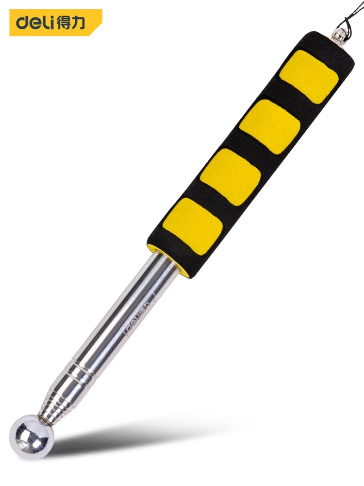 Hollow Drum Hammer Empty Drum Hammer Multitool Hammer DELI 160MM Multi-functional Telescopic Self Defense Hammers Empty Drum Hammer Room Test Rod Inspection Room Tools Metel Test
