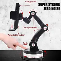 Universal Dashboard/Windshield/Window Phone Holder One-Button Pop-up Strong Suction Suction Cup Cell Phone Holder Stand - Image 4