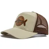 Summer Hot Sale Unisex Seven-Panel Style Trucker Hat Adjustable Baseball Cap Shark Pattern Patch Fishing Hat Mesh  Sports Dad Ha 2