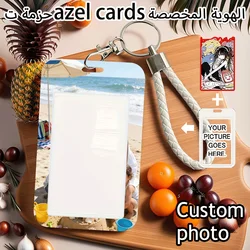 Acrylic Custom Photo Card Holder - Protective Keychain Wallet (White)
