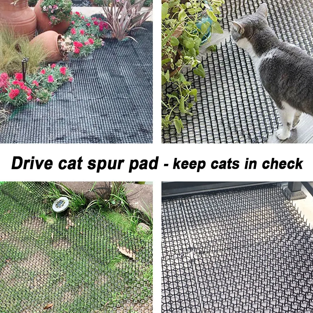 Cat Scat Mats Anti-cat Dog Repellent Mat Home Garden Tools Prickle Strip Keep Cat Away Safe Plastic Spike Thorn Net Pet Supplies cat scat mat