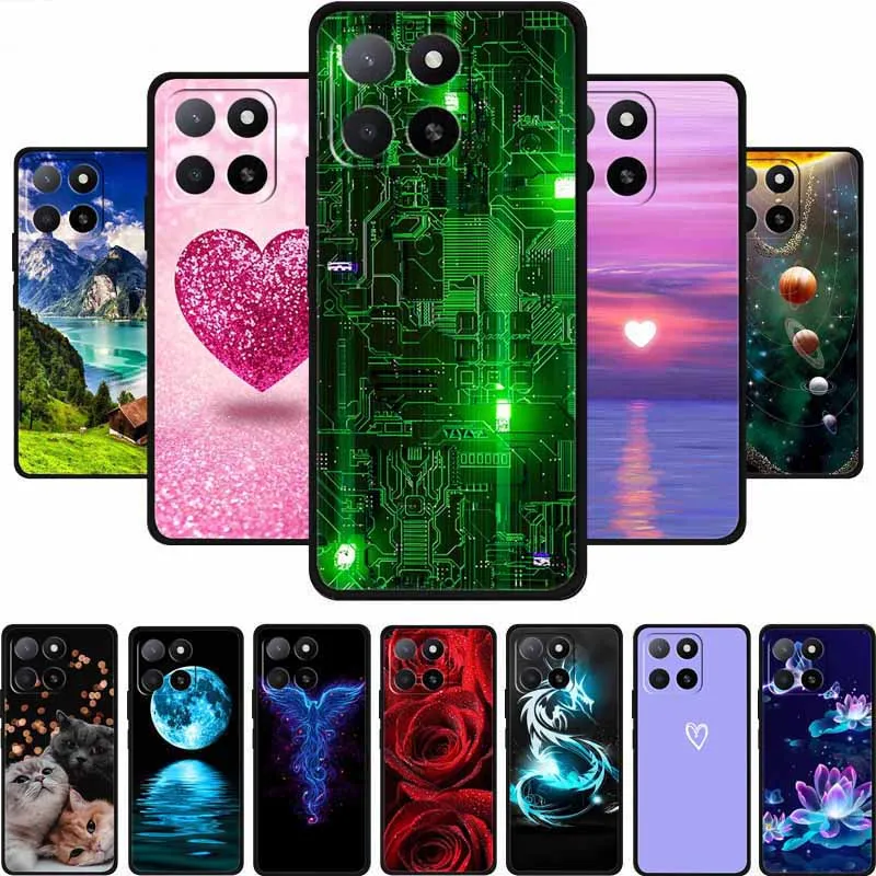 Shockproof Black Silicone Soft Phone Case - Sleek and Protective Back Cover