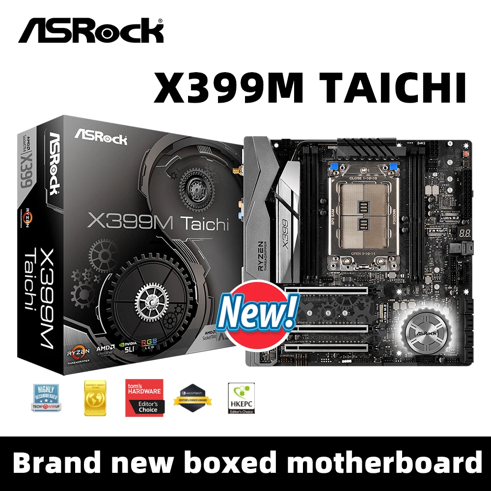ASROCK New X399M Taichi Motherboard Suppor TR 2990WX 2970WX