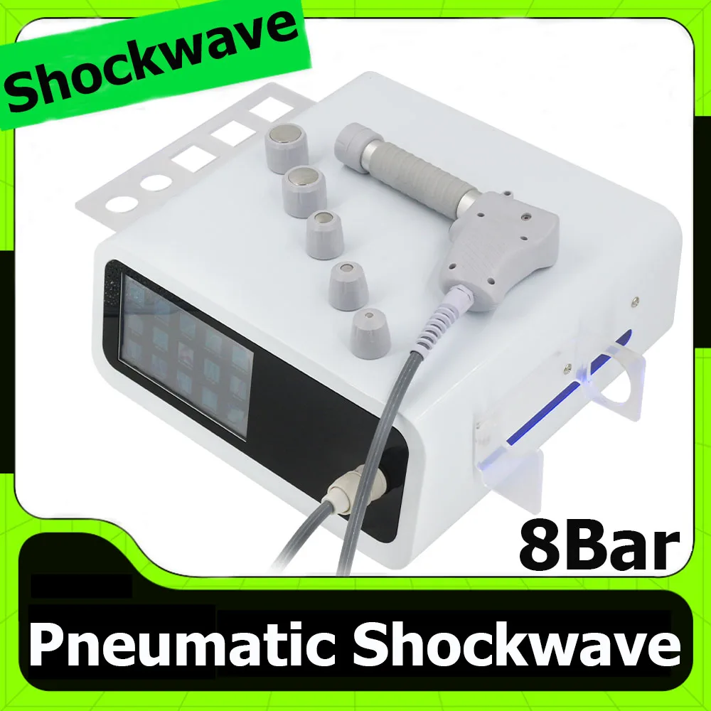 

2023 New Pneumatic Shockwave Therapy Machine Tennis Elbow Joint Pain Relief Massager 8Bar Professional Shock Wave Massage Tool