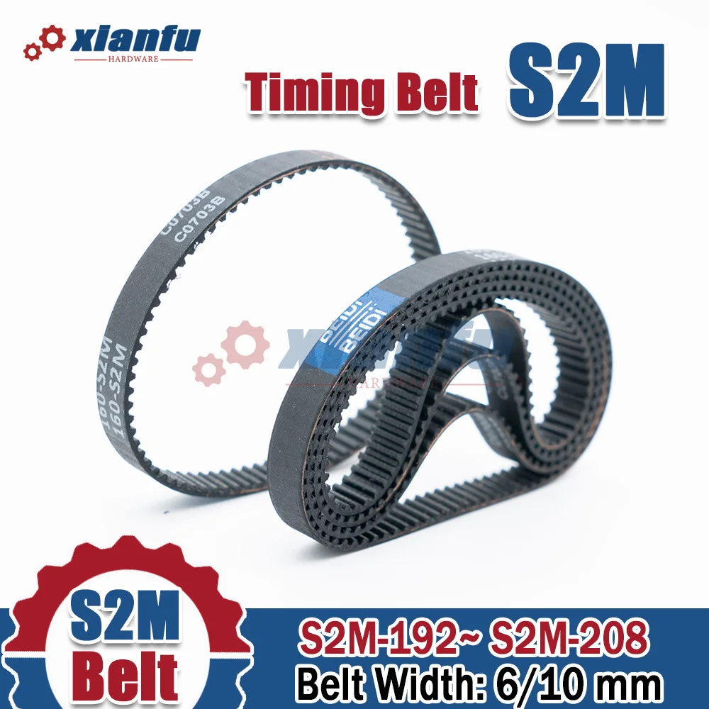Produktbild von S2M Zahnriemen Geschlossene Kette – 2 Mm Teilung, 4/6/10/15 Mm Breite, Umfang 410-558 Mm (für 3D-Drucker)