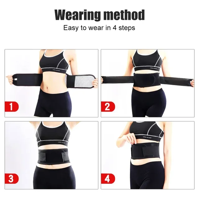 1PCS Thermal Magnetic Therapy Lumbar Support Belt Lower Back Brace for Men  Women,Self-Heating Waist Strap with Gauss Magnets 5
